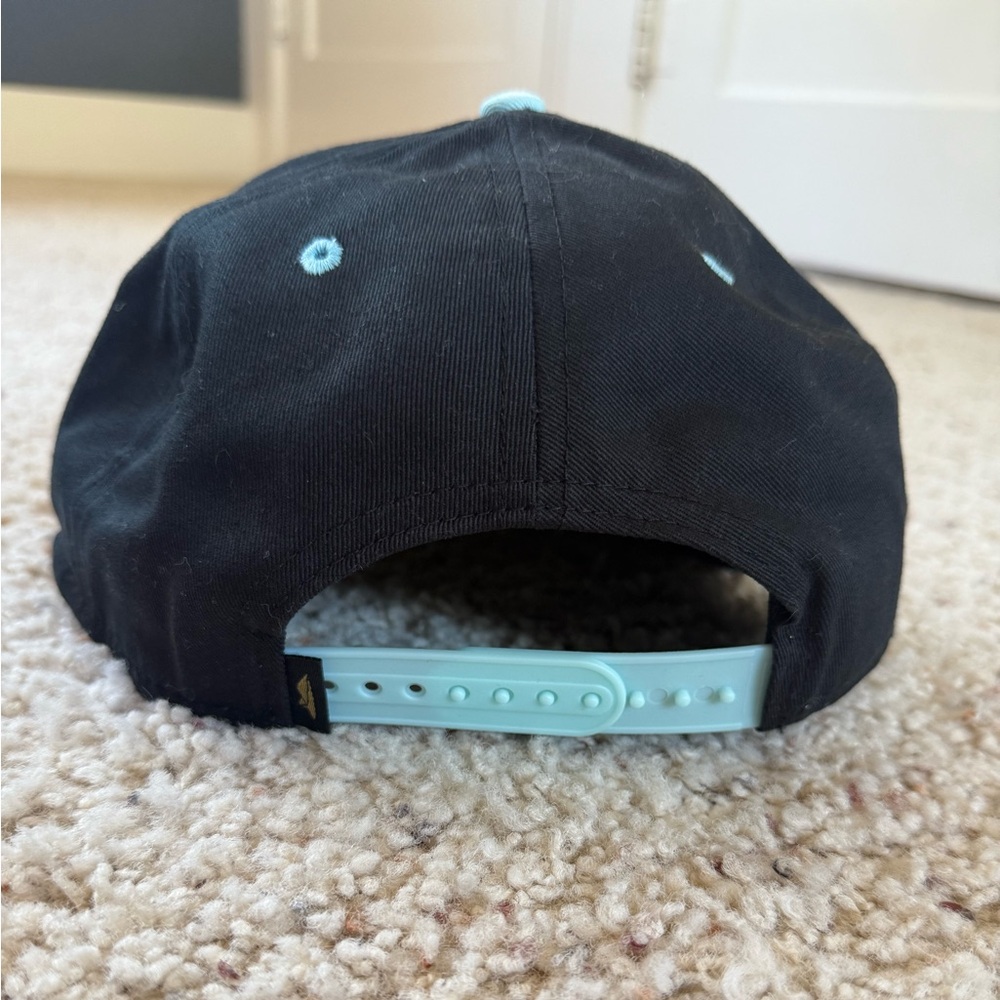 Benny Gold Skate‎ Co. Airways Snapback Baseball Hat Black/Blue Skater Streetwear - Picture 4 of 4